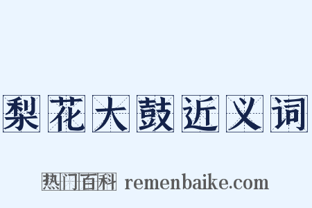 梨花大鼓近义词是什么意思的图片